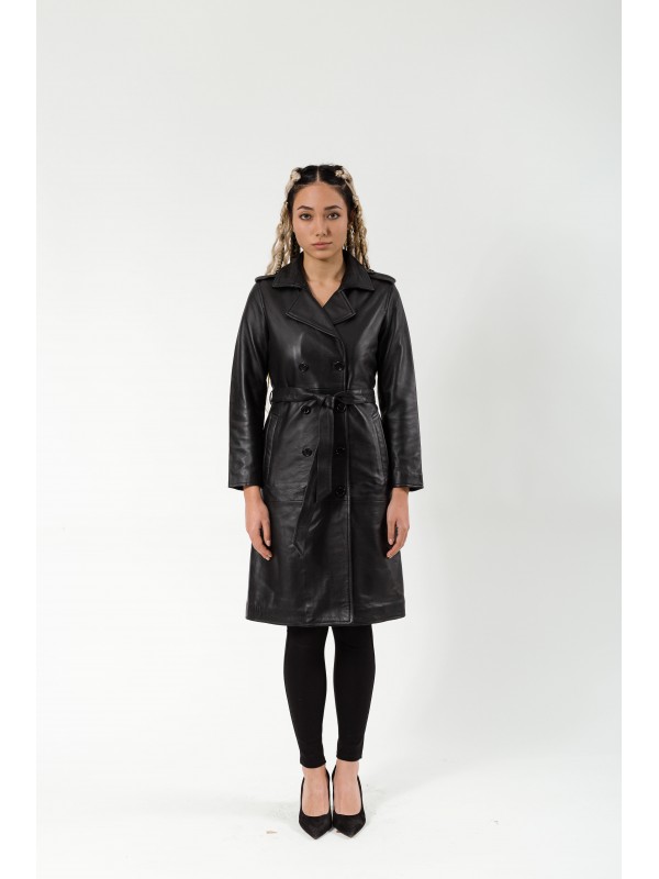 BERLIN SHEEP BLACK - ΑΥΘΕΝΤΙΚΟ ΓΥΝΑΙΚΕΙΟ ΜΑΥΡΟ ΔΕΡΜΑΤΙΝΟ ΜΠΟΥΦΑΝ