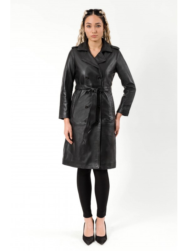 ELECTRA SHEEP BLACK - AUTHENTIC WOMENS BLACK LEATHER JACKET 