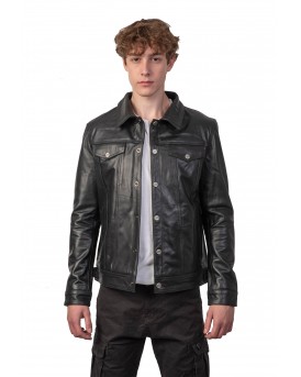 FOXTROT BUFFALO BLACK - ΑΥΘΕΝΤΙΚΟ ΑΝΤΡΙΚΟ ΜΑΥΡΟ ΔΕΡΜΑΤΙΝΟ ΜΠΟΥΦΑΝ