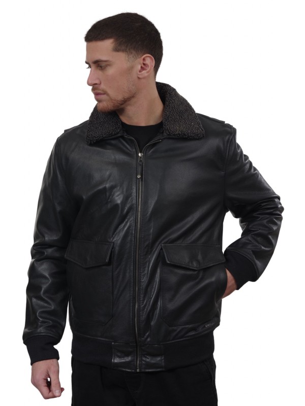 JULIET COWHIDE BLACK - AUTHENTIC MENS BLACK LEATHER JACKET