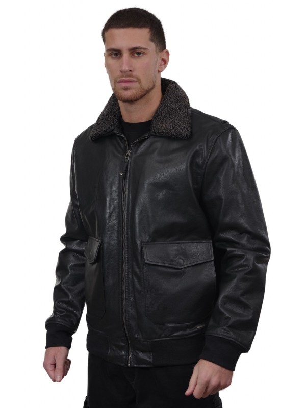 JULIET COWHIDE BLACK - AUTHENTIC MENS BLACK LEATHER JACKET