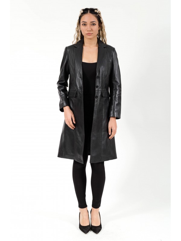 ELECTRA SHEEP BLACK - AUTHENTIC WOMENS BLACK LEATHER JACKET 