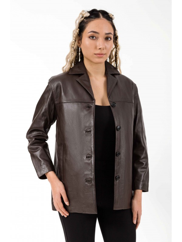 ELECTRA SHEEP BLACK - AUTHENTIC WOMENS BLACK LEATHER JACKET 