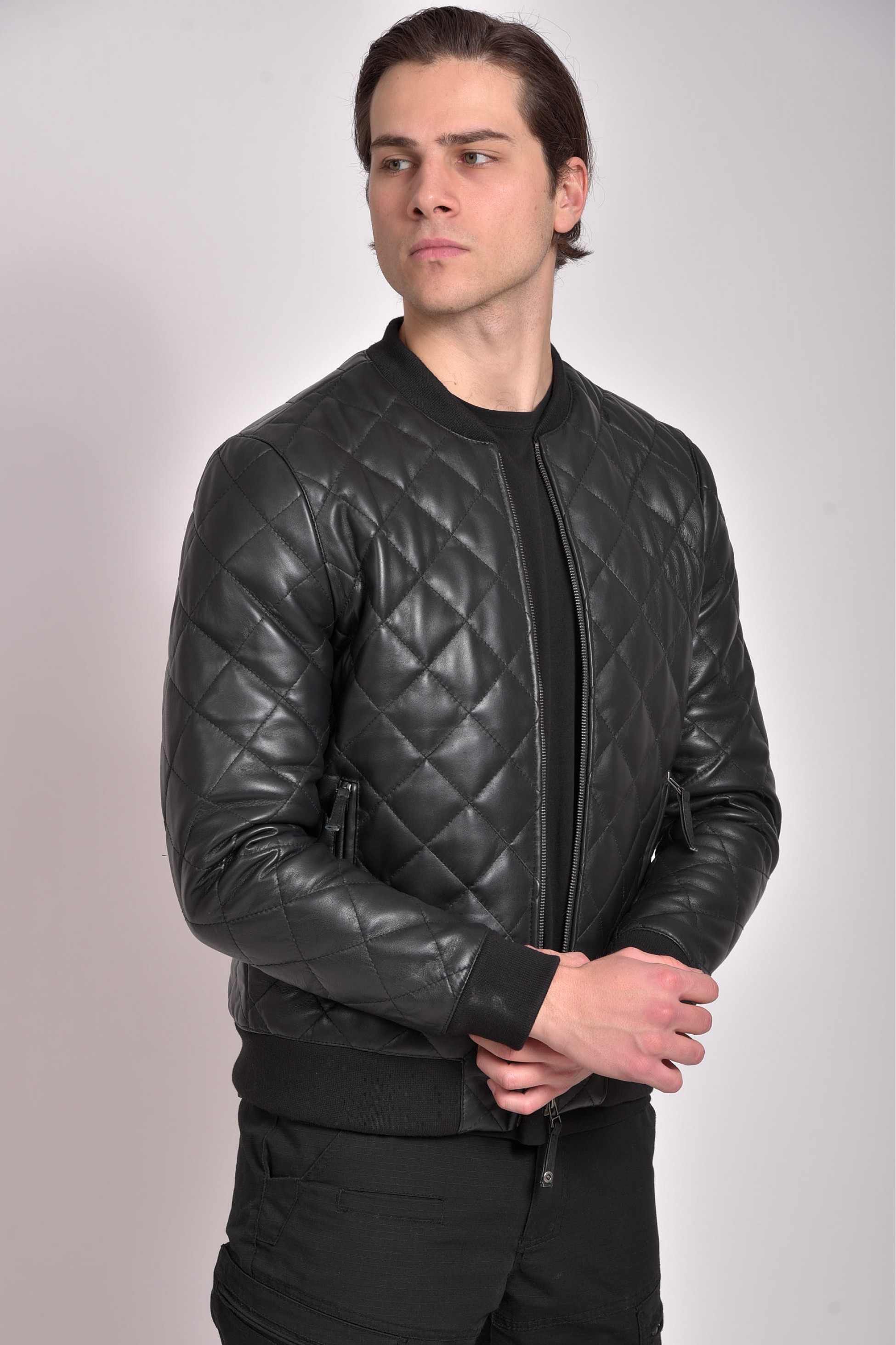 ARIZONA SHEEP BLACK - AUTHENTIC MENS BLACK LEATHER JACKET