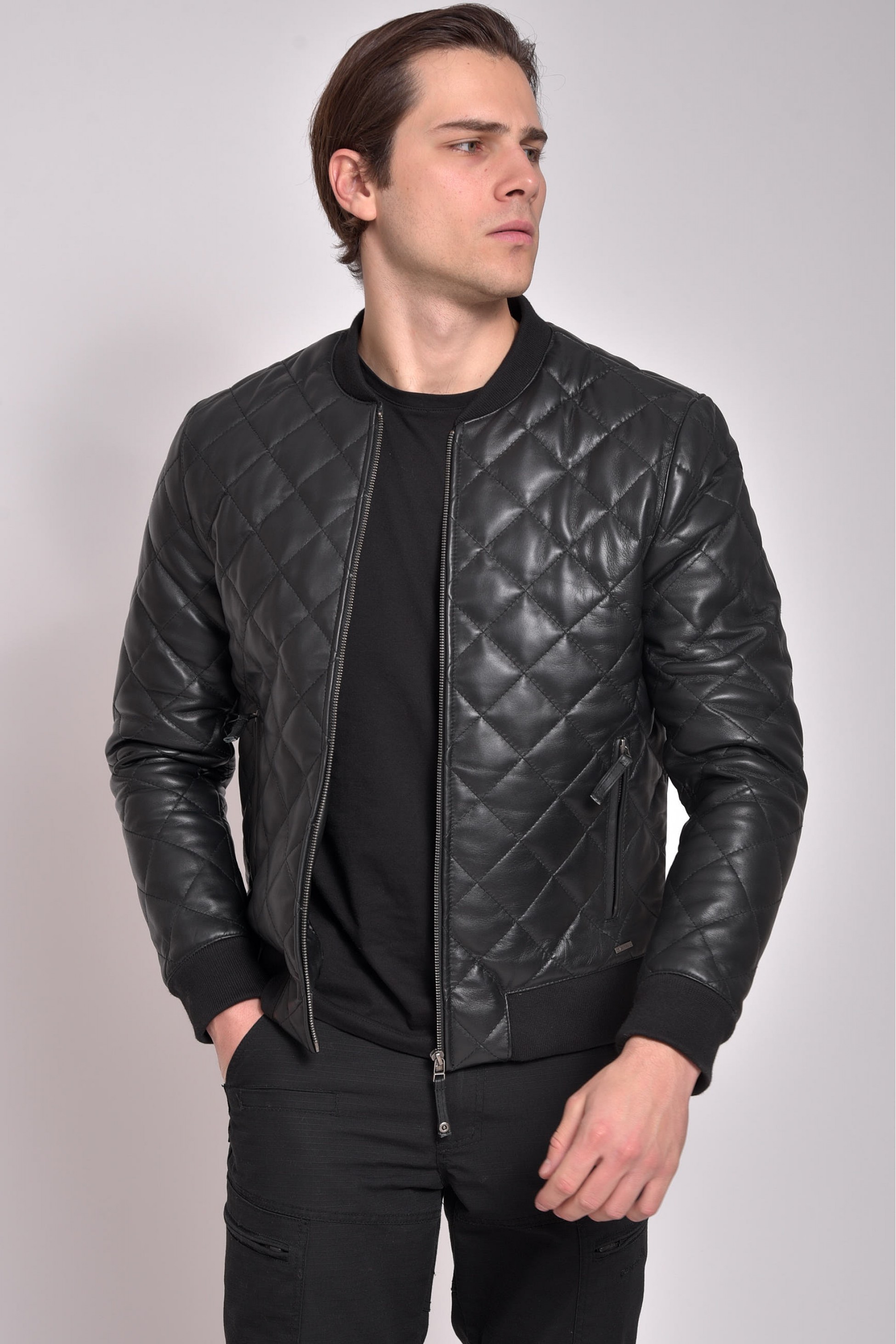 ARIZONA SHEEP BLACK - AUTHENTIC MENS BLACK LEATHER JACKET