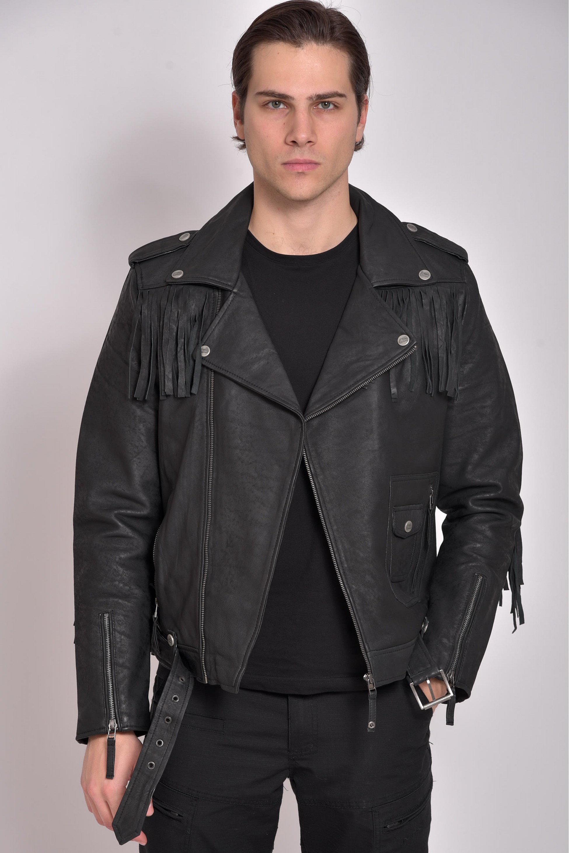 NAVAJO VINTAGE SHEEP BLACK - ΑΥΘΕΝΤΙΚΟ ΑΝΤΡΙΚΟ ΔΕΡΜΑΤΙΝΟ ΜΑΥΡΟ