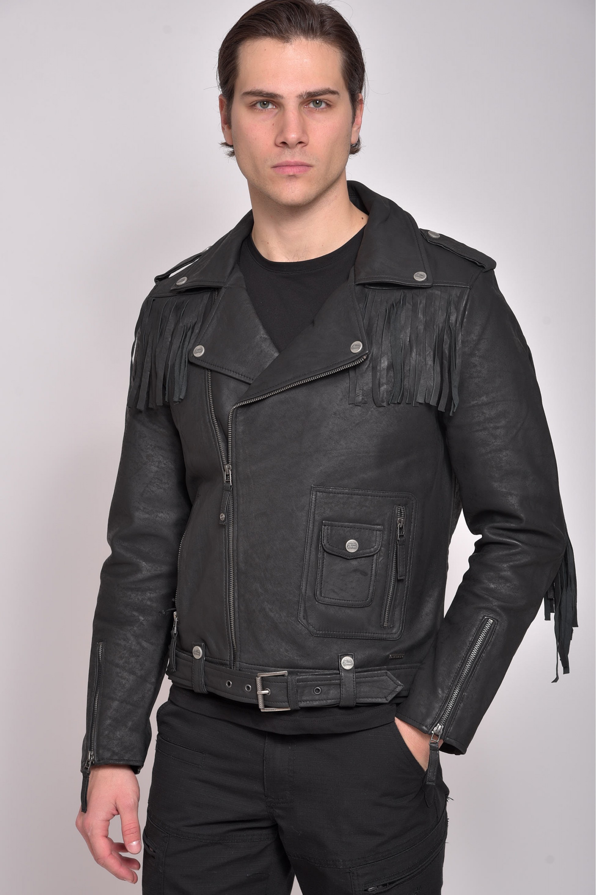 NAVAJO VINTAGE SHEEP BLACK - ΑΥΘΕΝΤΙΚΟ ΑΝΤΡΙΚΟ ΔΕΡΜΑΤΙΝΟ ΜΑΥΡΟ