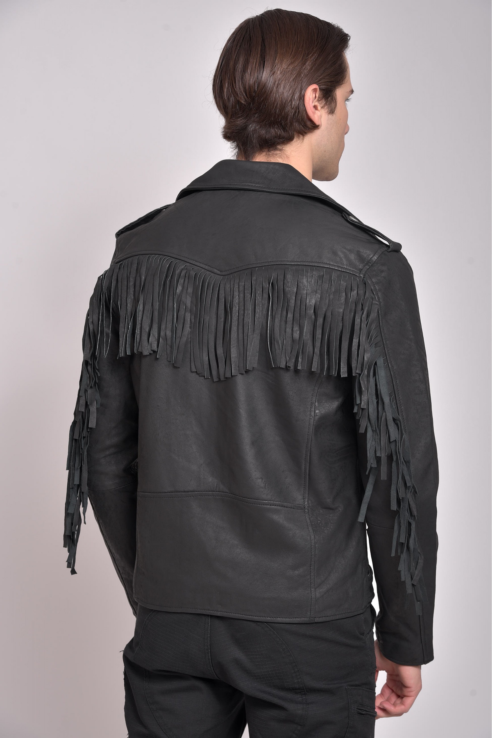 NAVAJO VINTAGE SHEEP BLACK - ΑΥΘΕΝΤΙΚΟ ΑΝΤΡΙΚΟ ΔΕΡΜΑΤΙΝΟ ΜΑΥΡΟ