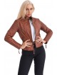 PASIPHAE SHEEP COGNAC - AUTHENTIC WOMENS LEATHER JACKET
