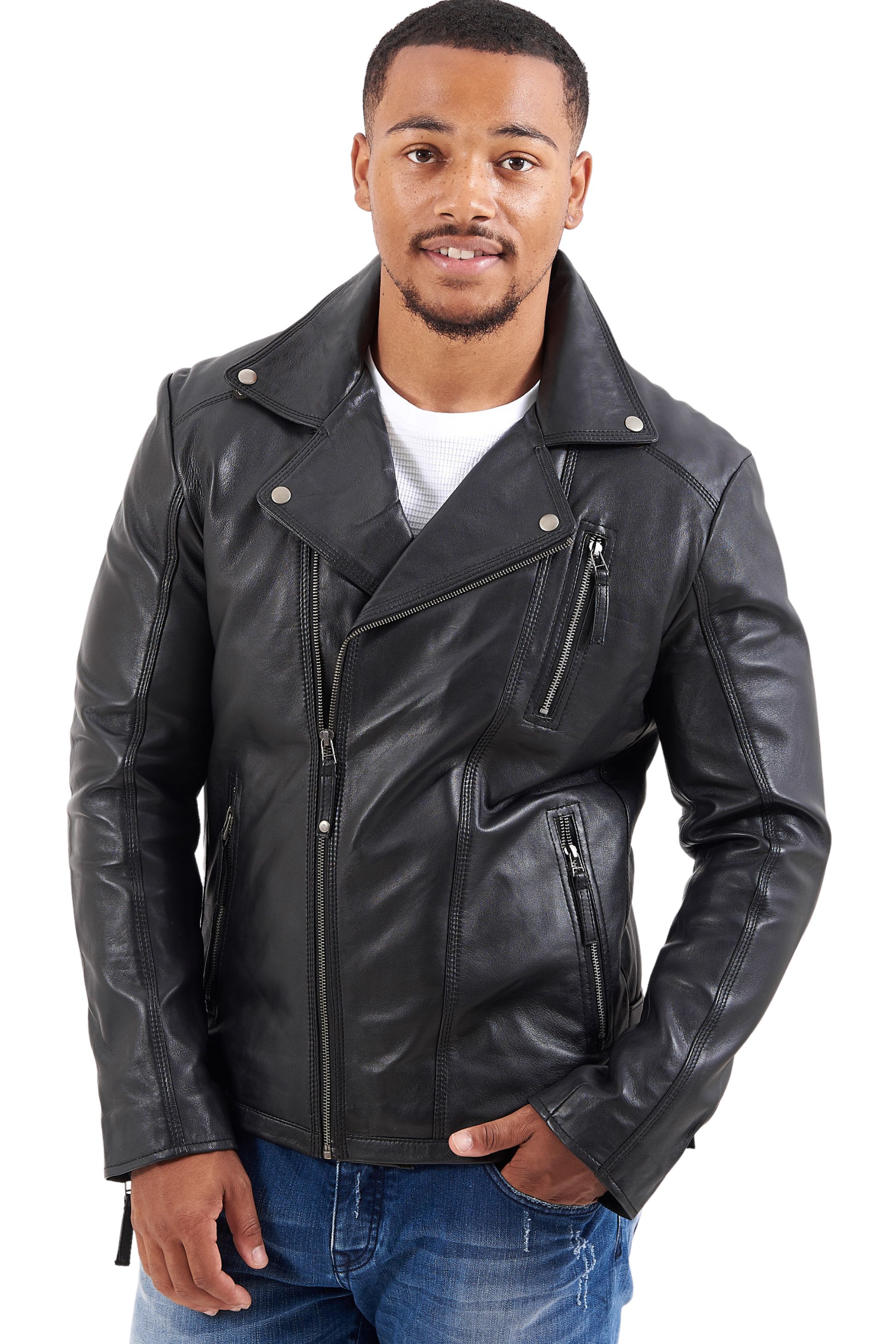 OSCAR SHEEP BLACK - ΑΥΘΕΝΤΙΚΟ ΑΝΤΡΙΚΟ ΜΑΥΡΟ ΔΕΡΜΑΤΙΝΟ ΜΠΟΥΦΑΝ