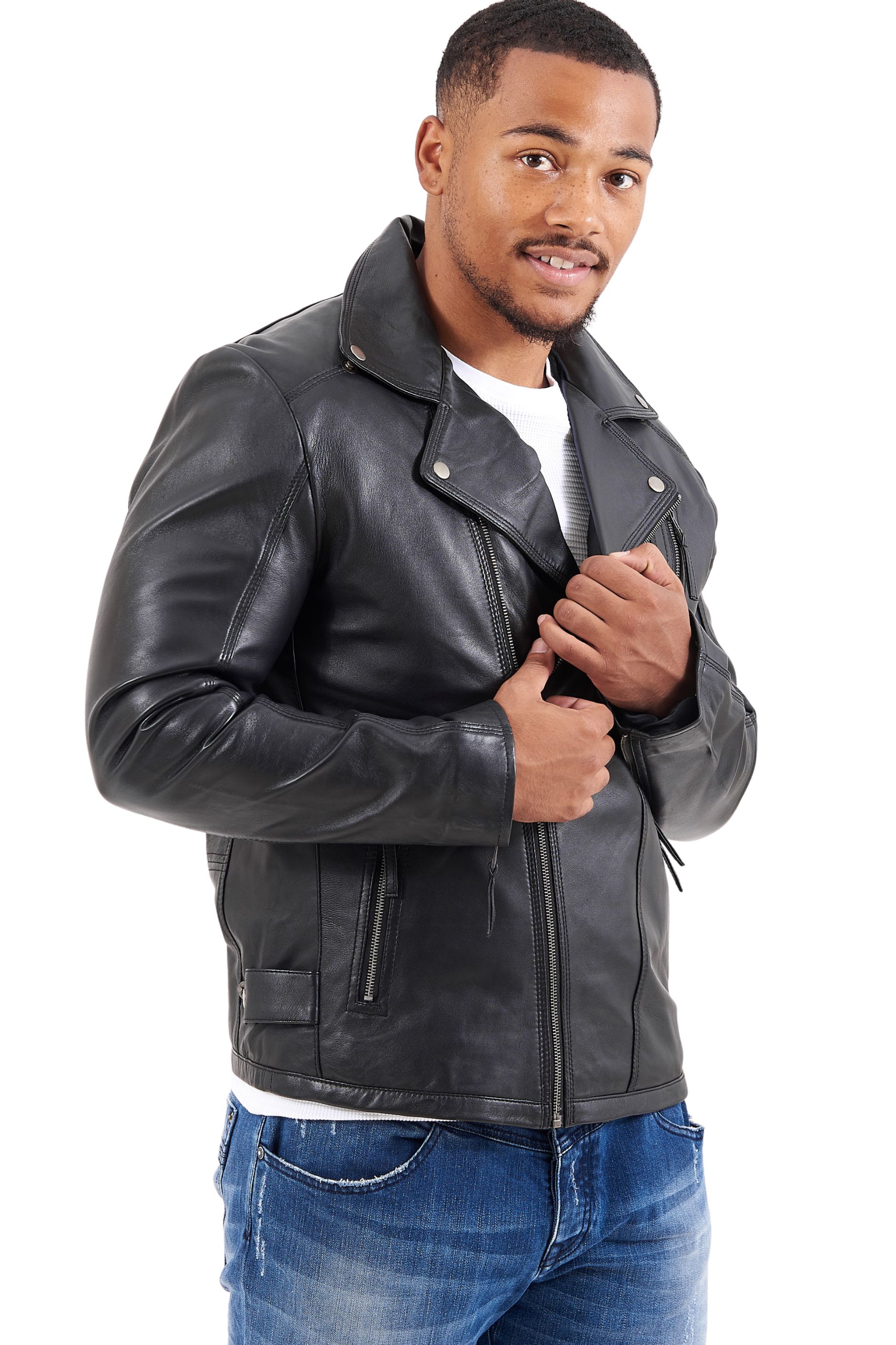 OSCAR SHEEP BLACK - ΑΥΘΕΝΤΙΚΟ ΑΝΤΡΙΚΟ ΜΑΥΡΟ ΔΕΡΜΑΤΙΝΟ ΜΠΟΥΦΑΝ