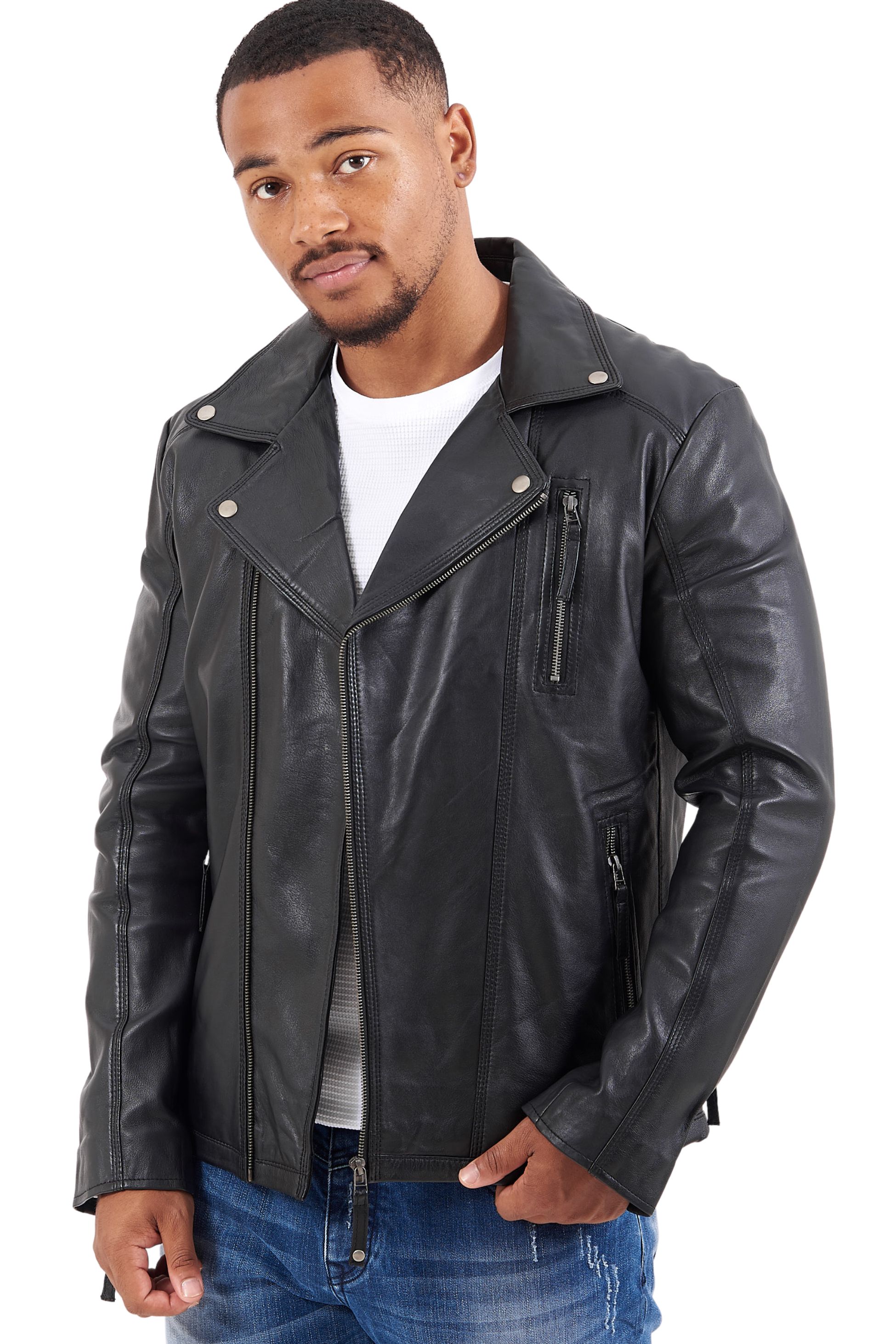 OSCAR SHEEP BLACK - ΑΥΘΕΝΤΙΚΟ ΑΝΤΡΙΚΟ ΜΑΥΡΟ ΔΕΡΜΑΤΙΝΟ ΜΠΟΥΦΑΝ