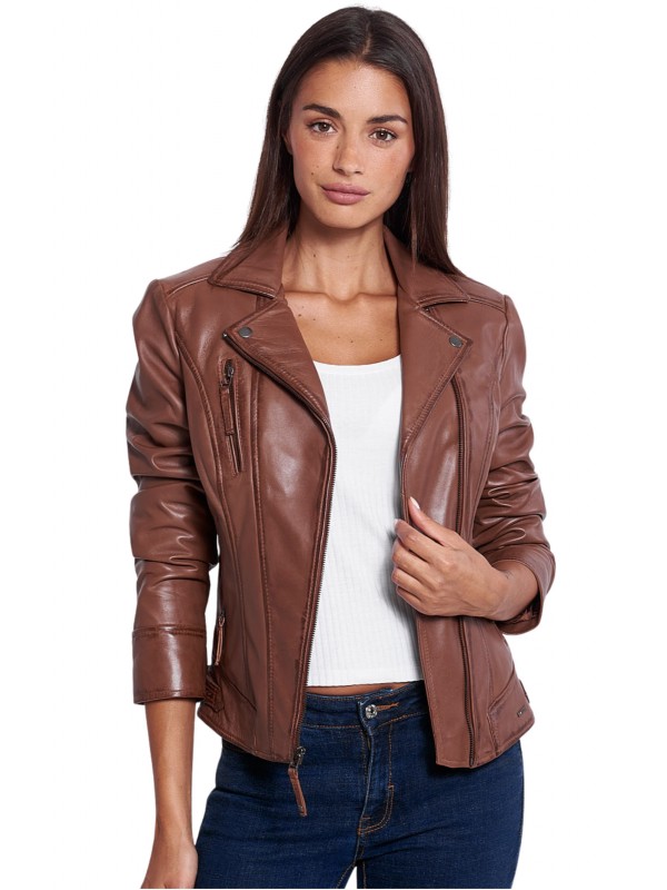 PHEDRA SHEEP COGNAC - ΑΥΘΕΝΤΙΚΟ ΓΥΝΑΙΚΕΙΟ ΚΟΝΙΑΚ ΔΕΡΜΑΤΙΝΟ ΜΠΟΥΦΑΝ