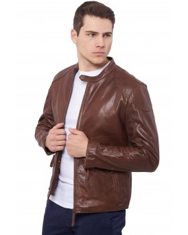 ROMEO BUFFALO COGNAC - ΑΥΘΕΝΤΙΚΟ ΑΝΤΡΙΚΟ ΚΟΝΙΑΚ ΔΕΡΜΑΤΙΝΟ ΜΠΟΥΦΑΝ