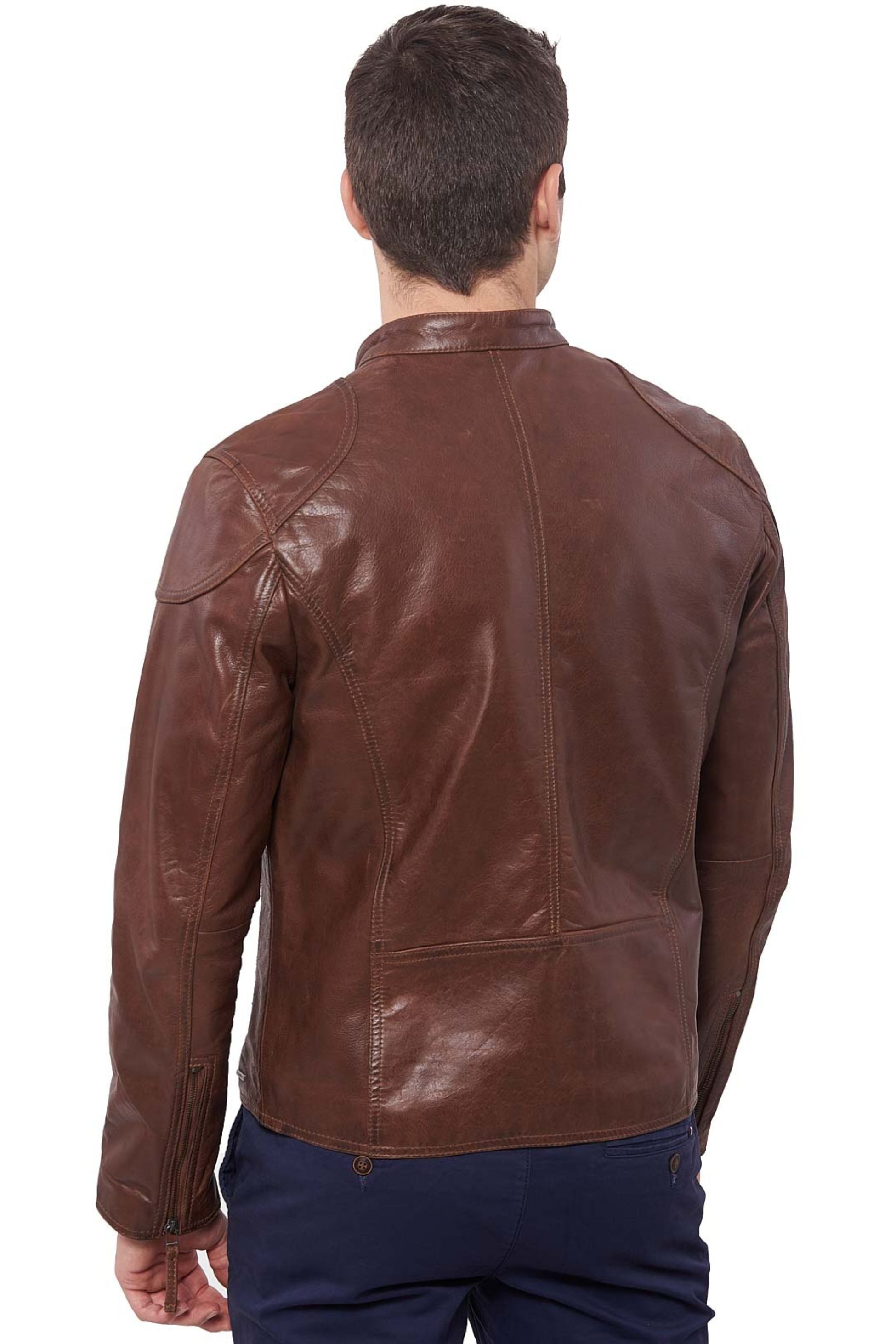 ROMEO BUFFALO COGNAC - ΑΥΘΕΝΤΙΚΟ ΑΝΤΡΙΚΟ ΚΟΝΙΑΚ ΔΕΡΜΑΤΙΝΟ ΜΠΟΥΦΑΝ