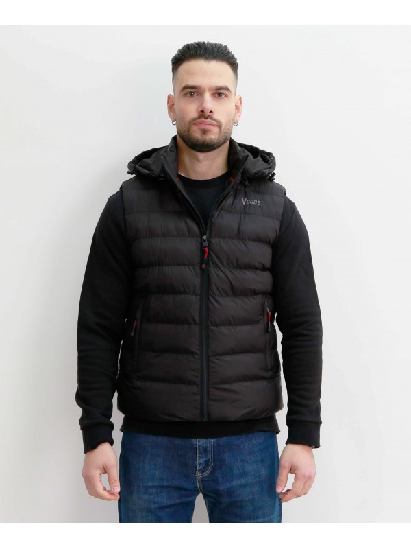 SAMY- GILLET- BLACK - ΑΝΔΡΙΚΟ ΑΜΑΝΙΚΟ ΜΑΥΡΟ VCODE