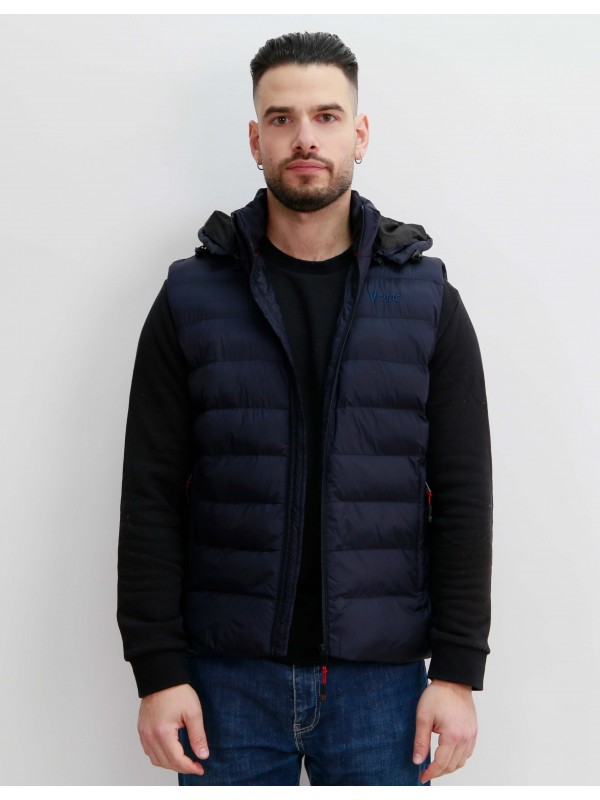 SAMY- GILLET- NAVY - ΑΝΔΡΙΚΟ ΑΜΑΝΙΚΟ ΜΠΛΕ VCODE